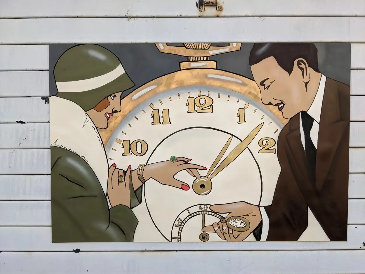 affiche sardine fraiches par avion sur une poissonerie ainsi qu'une affiche d'evenement au sein de l'association 13arts