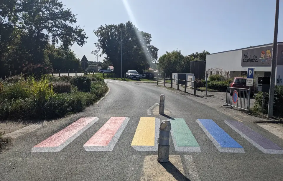 passage pieton en 3d et multicolor